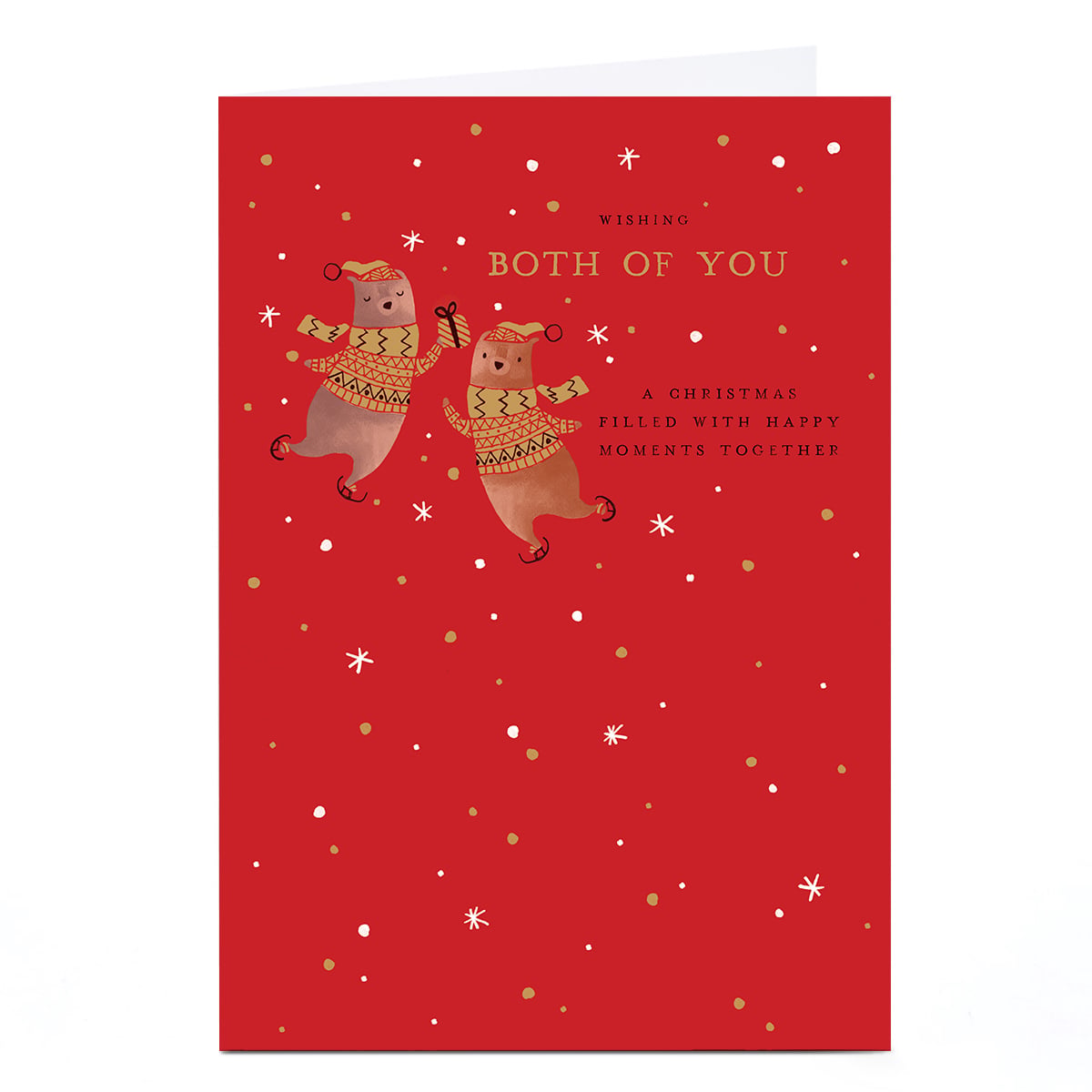 Christmas Card - Cosy and Warm Bears, Both Of You