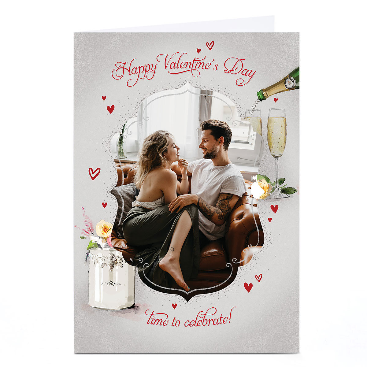 Photo Valentine's Day Card - Time To Celebrate!