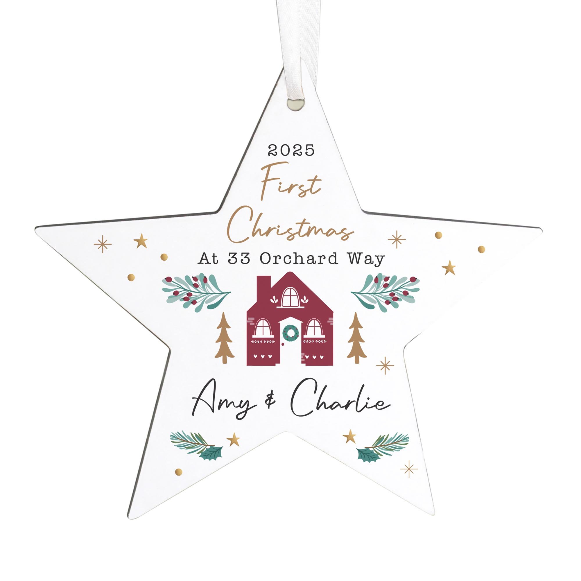Personalised Home For Christmas Star Ornament