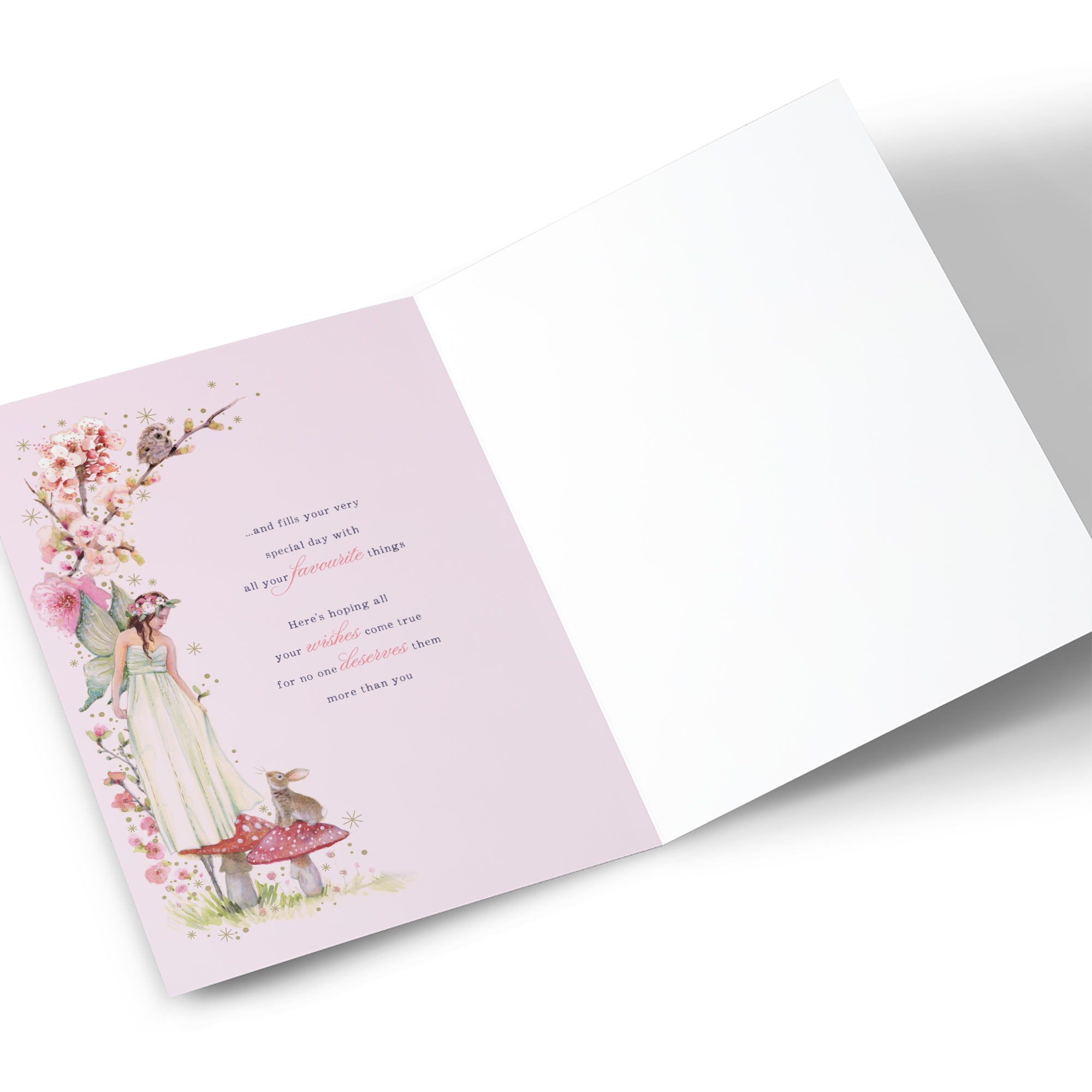 Personalised Birthday Card - Woodland Fairies Sending Special Wishes