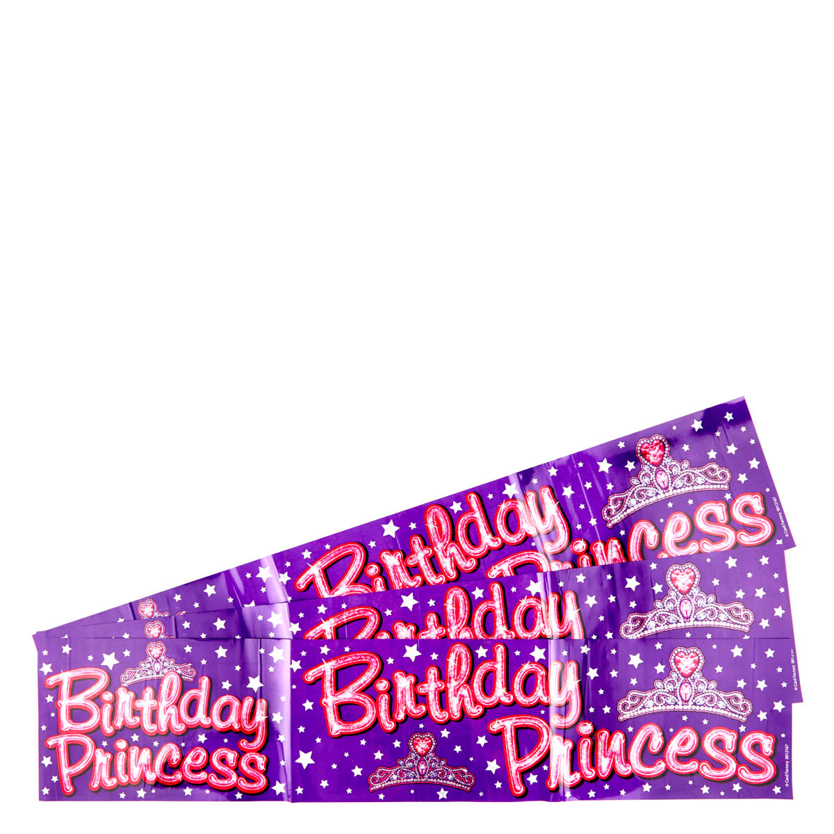 Holographic Happy Birthday Purple Foil Banners - Pack of 3