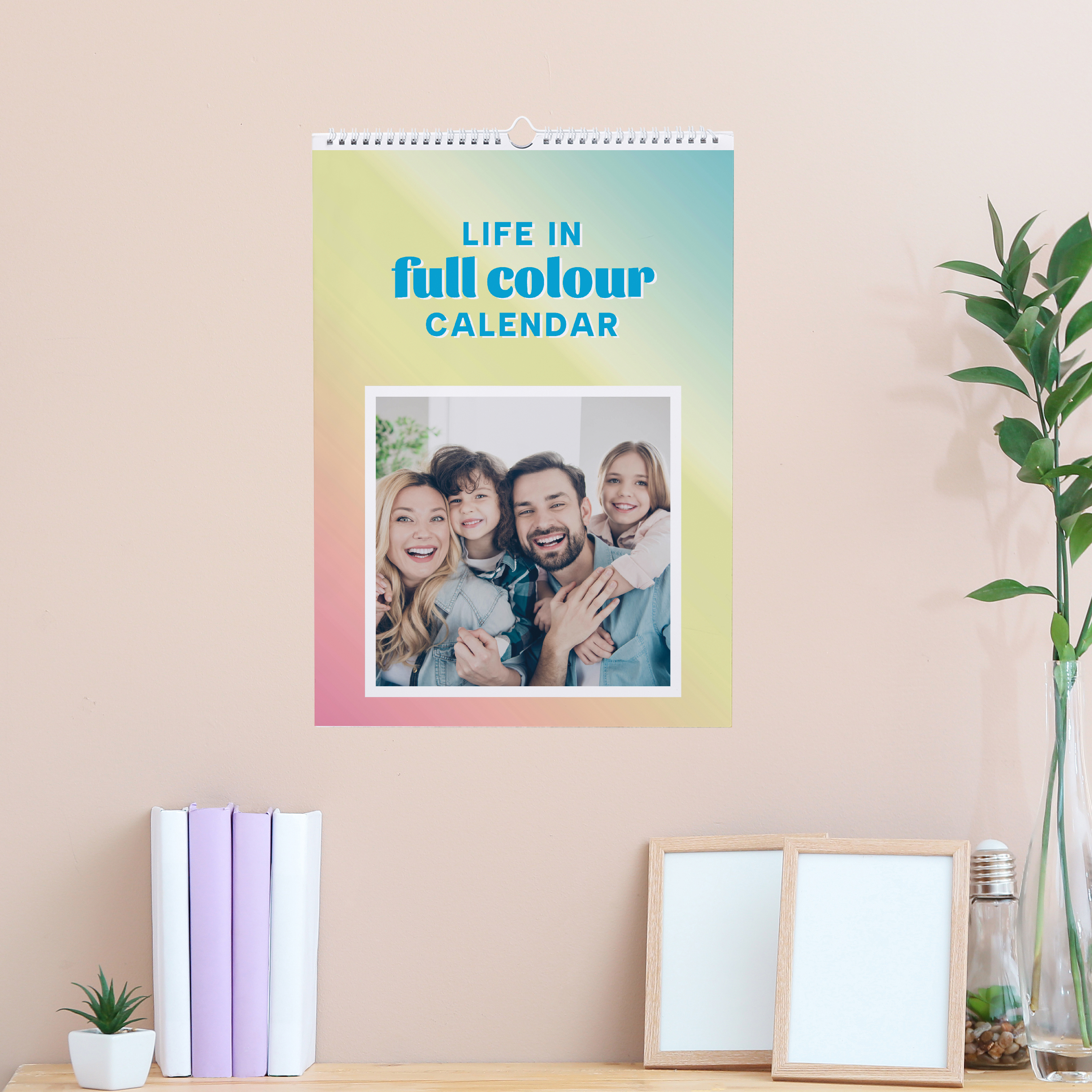 Photo Upload Colourful Borders Calendar