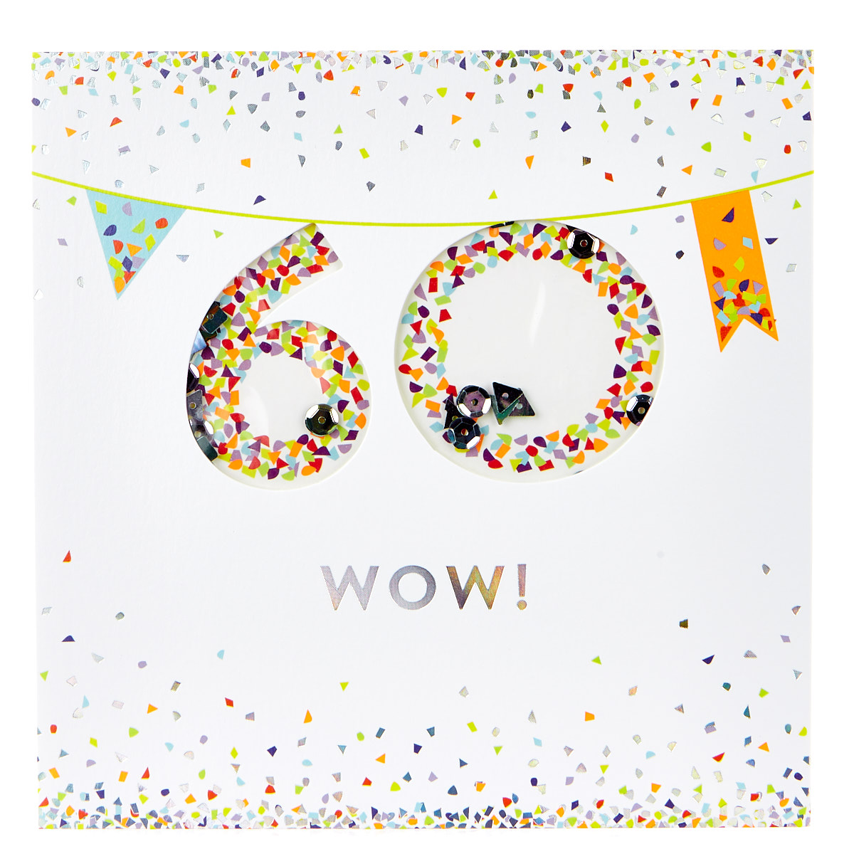 Buy VIP Collection 60th Birthday Card Neon Confetti for GBP 1.49