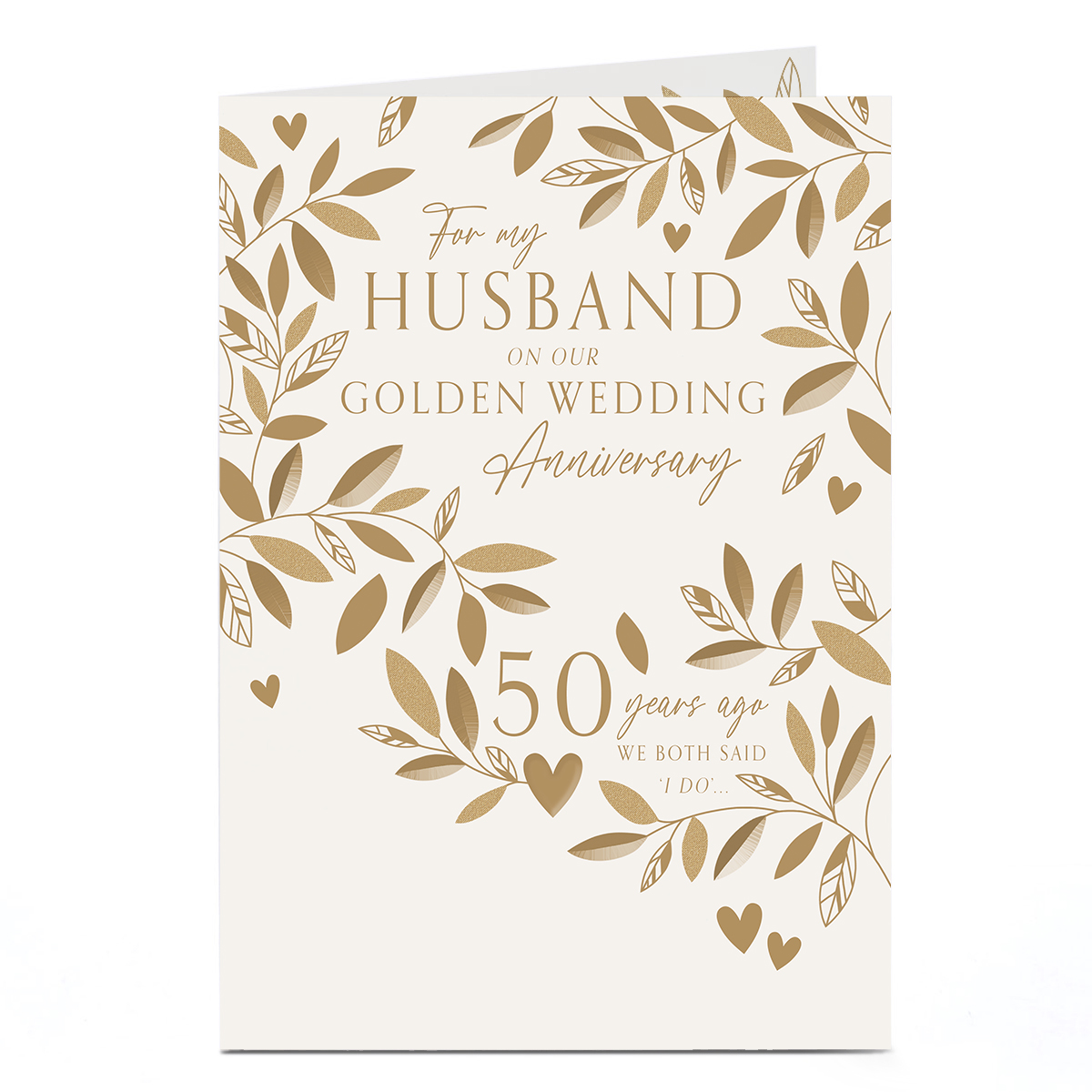 Golden Wedding Anniversary Card - To My Husband