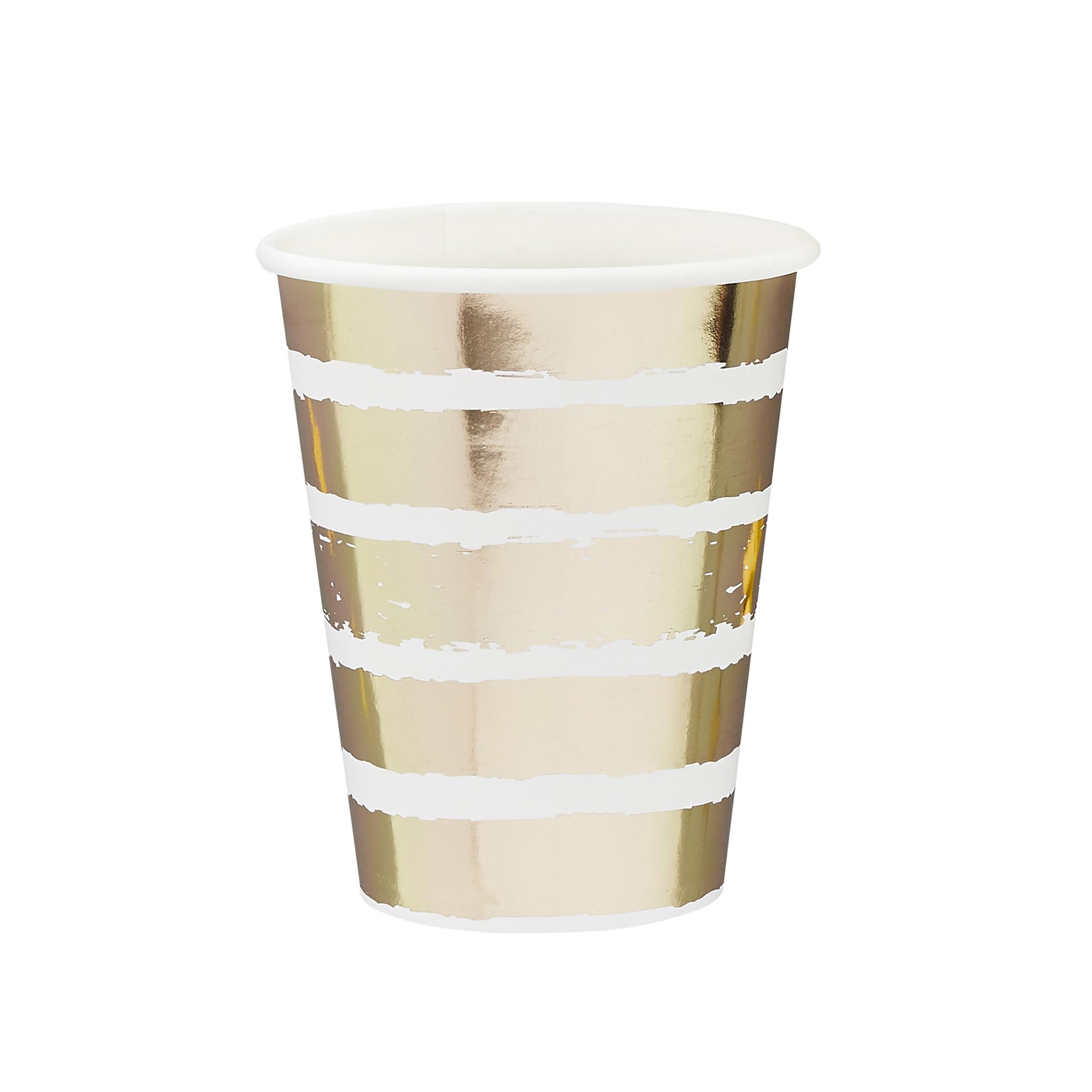 Metallic Striped Paper Cups - Pack of 8 (3 Colour Options)
