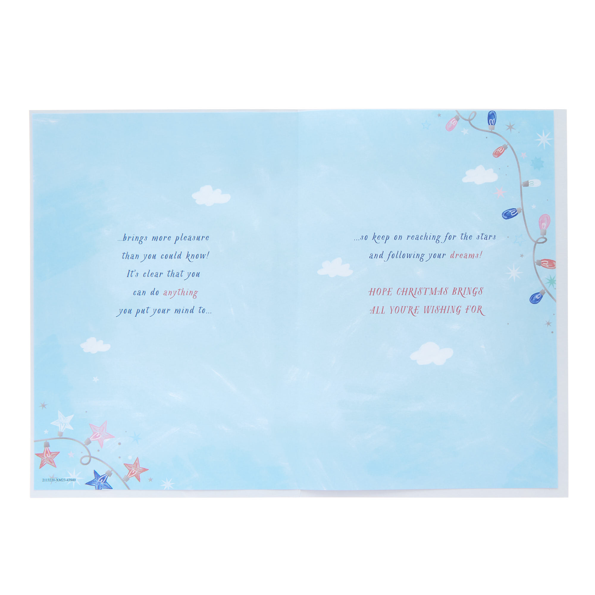 Niece With Love Fairy Lights Christmas Card