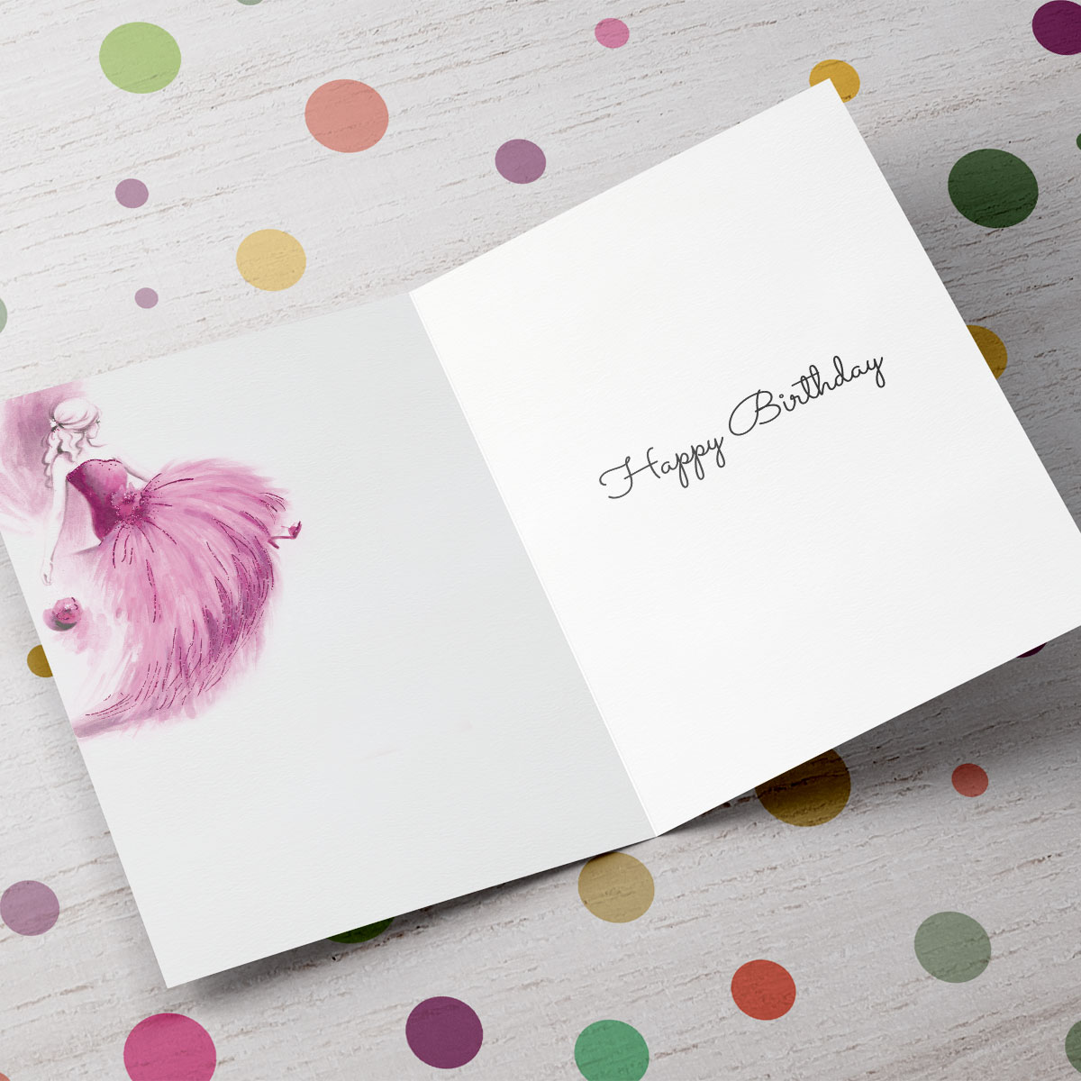 Personalised Any Age Birthday Card - Pink Fabulous Lady