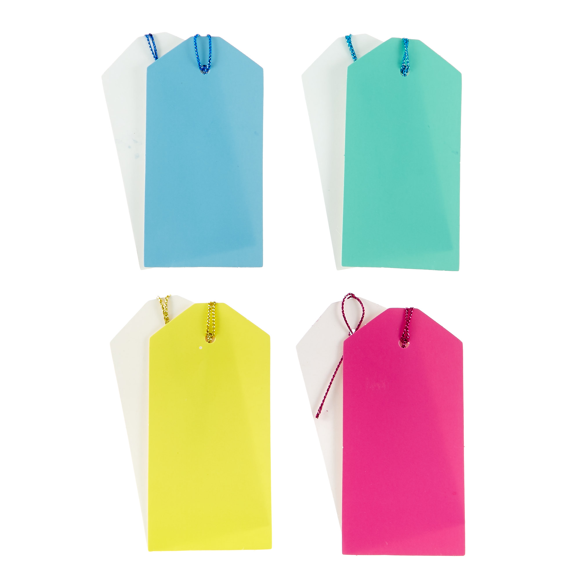 Assorted Colour Gift Tags - Pack Of 8