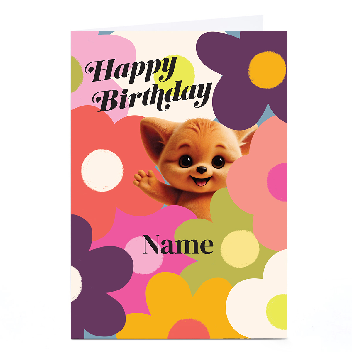 Personalised Wimzee Birthday Card - Birthday Flowers