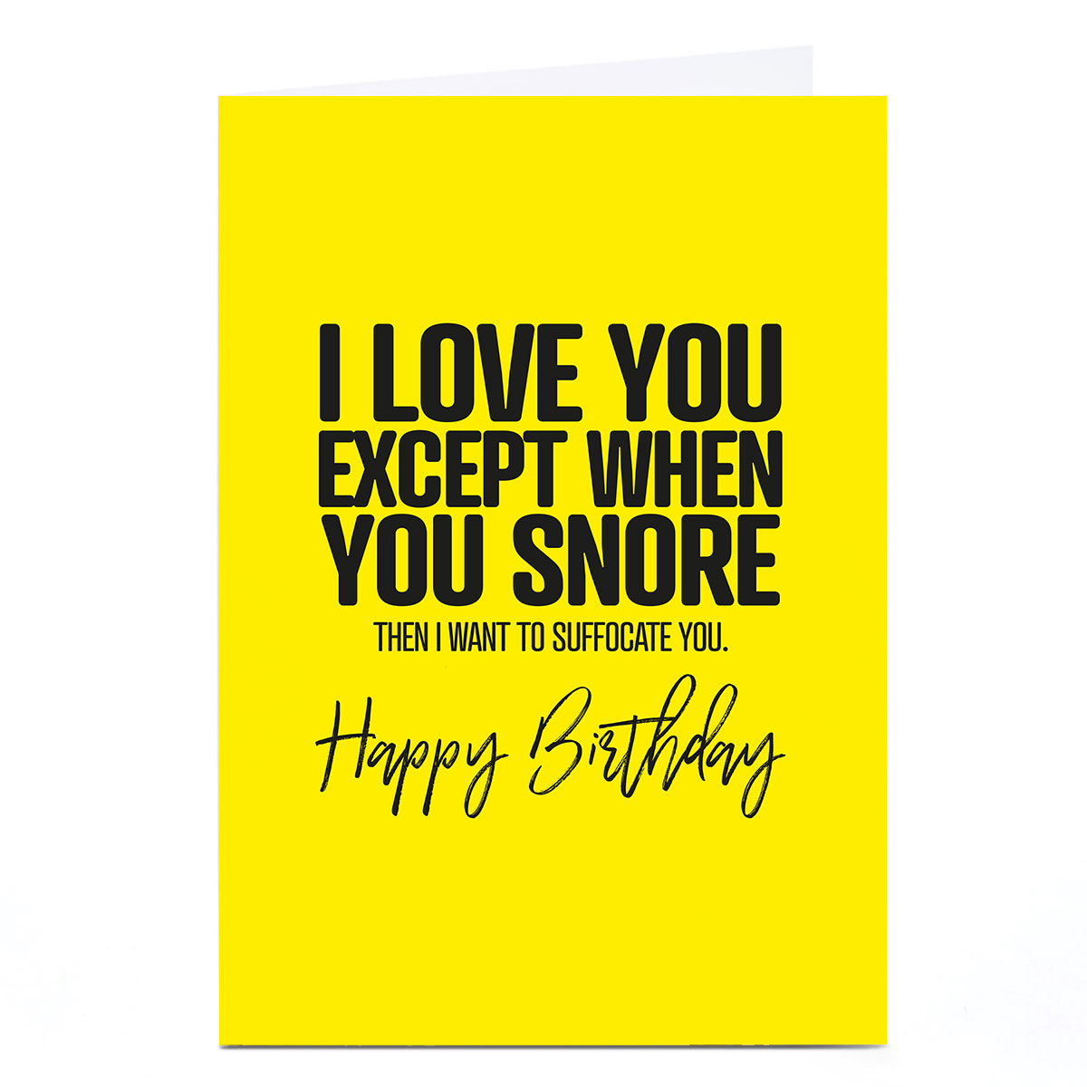 Personalised Punk Birthday Card - I Love You Except...