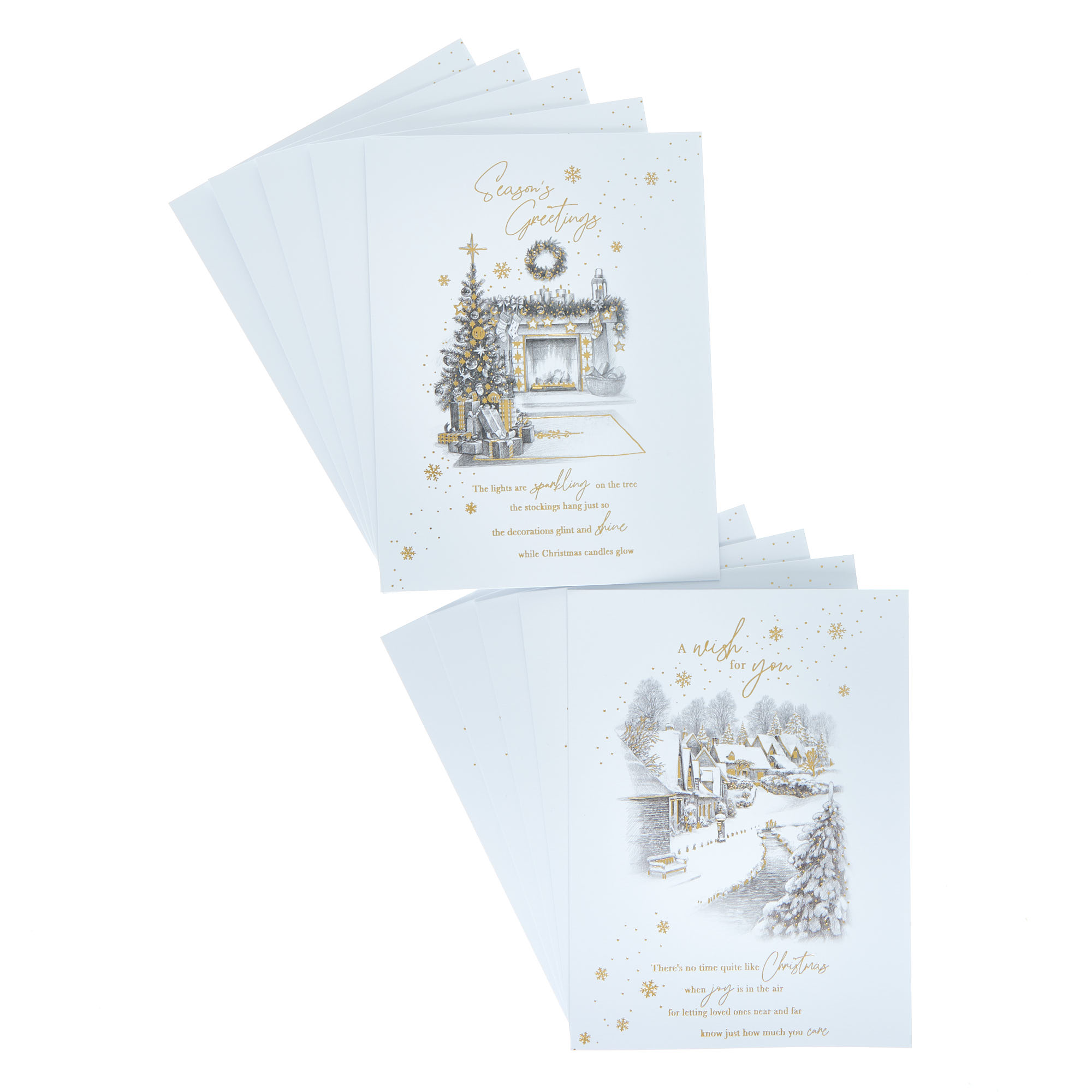 10 Deluxe Boxed Charity Christmas Cards - Classic Sketch (2 Designs)