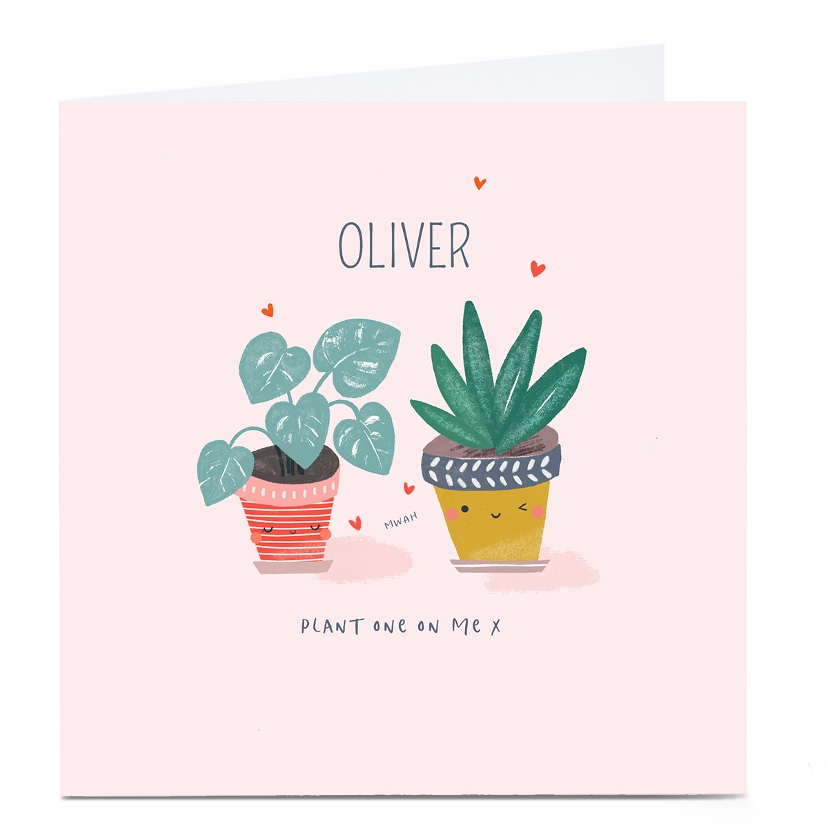 Personalised Nikki Upsher Valentine's Day Card - Plant One On Me
