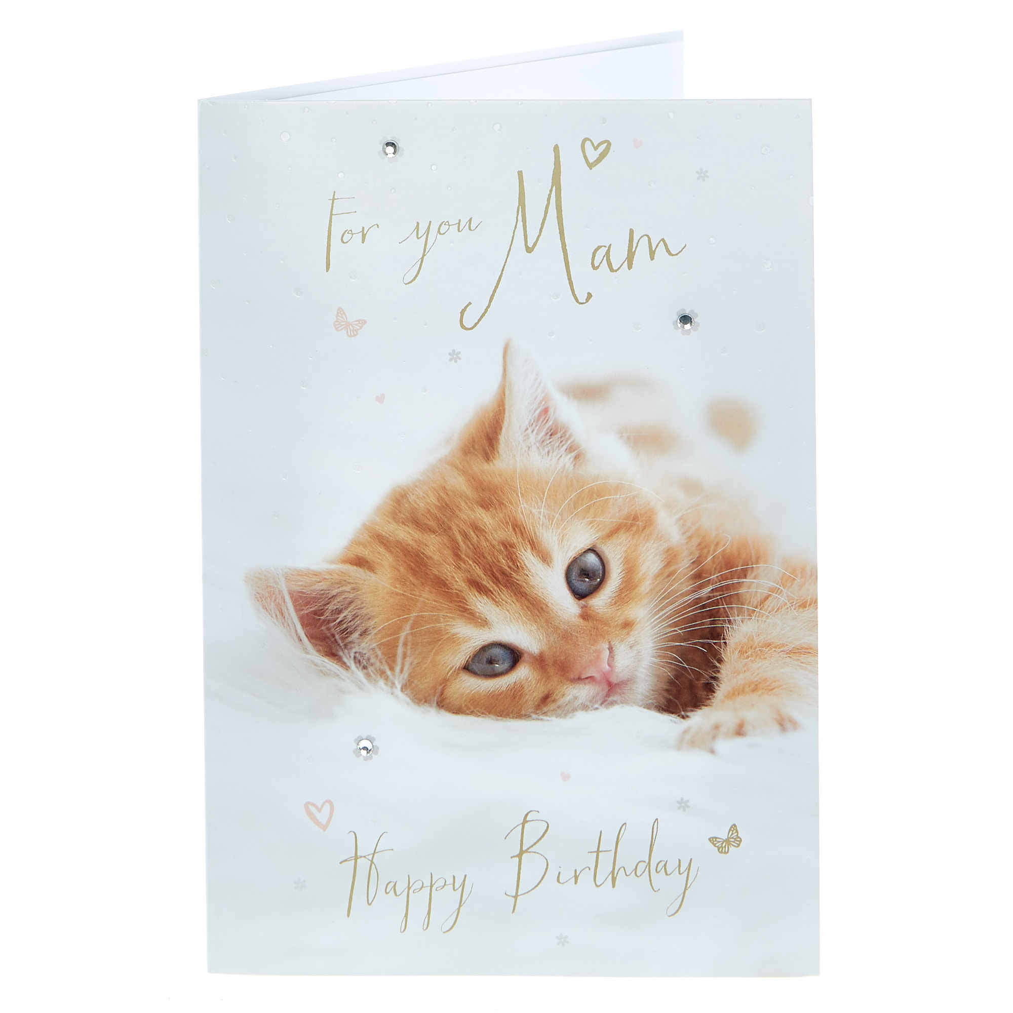 Birthday Card - For You Mam, Kitten