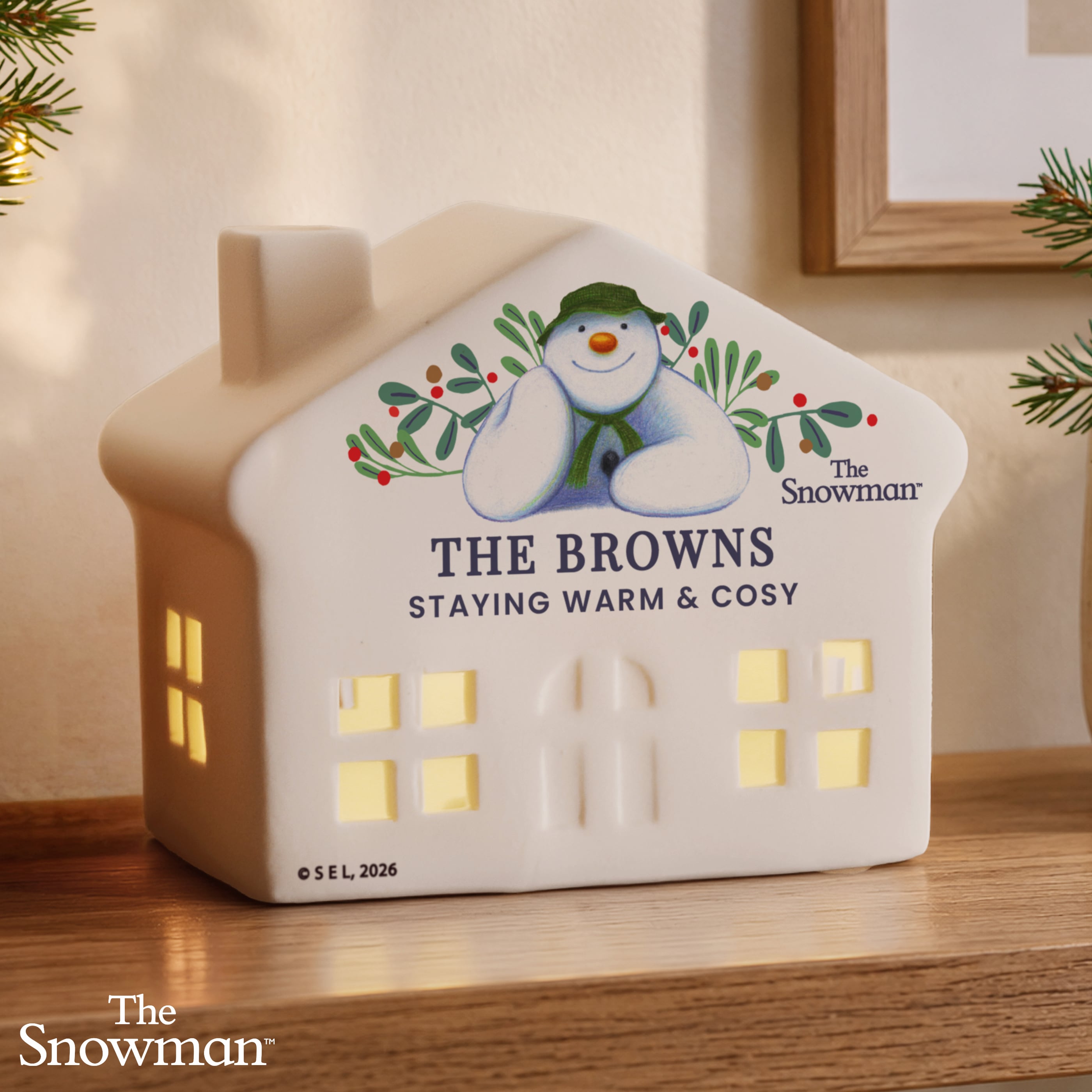 Personalised The Snowman Countdown to Christmas LED House