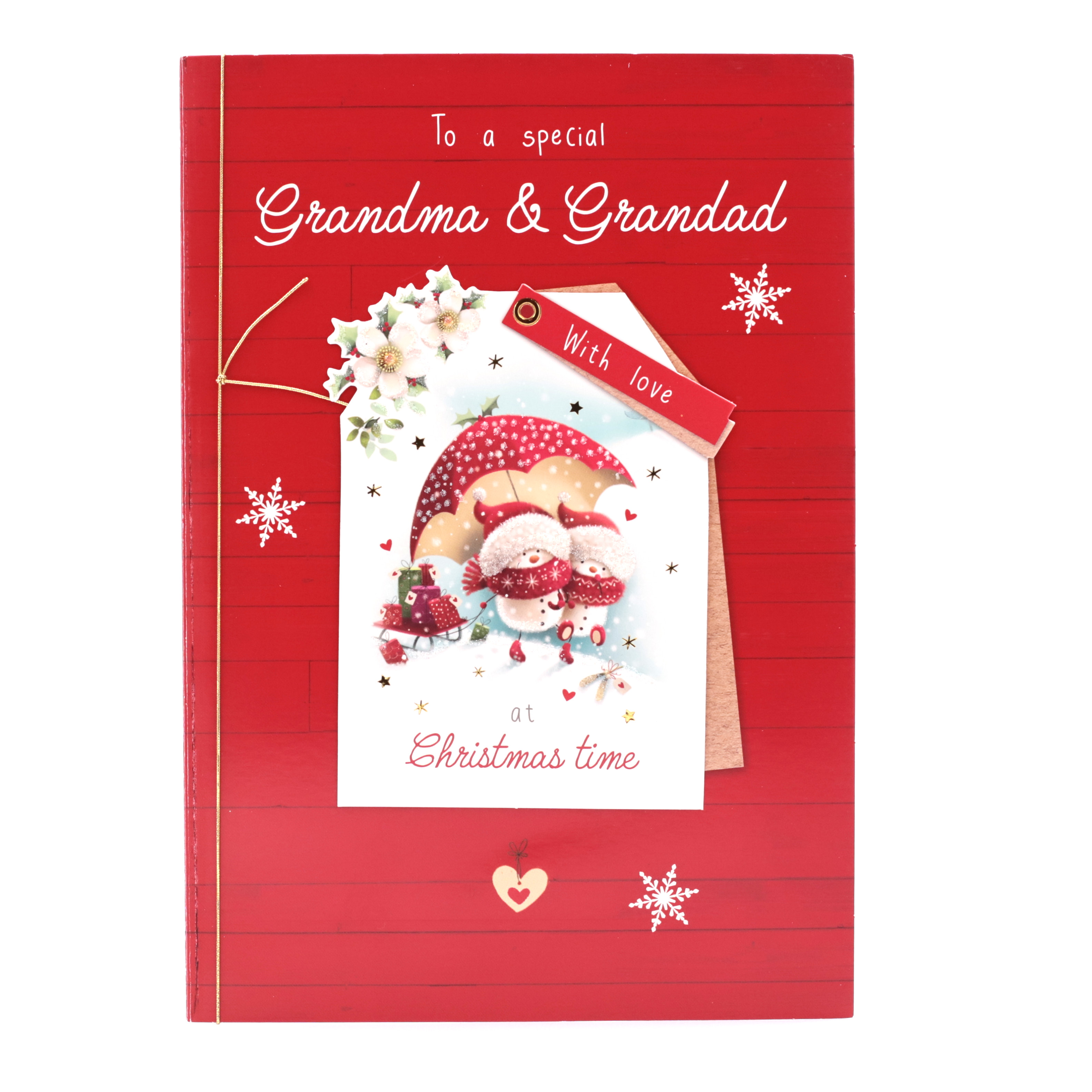 Christmas Card - Grandma And Grandad, Cute Snowmen