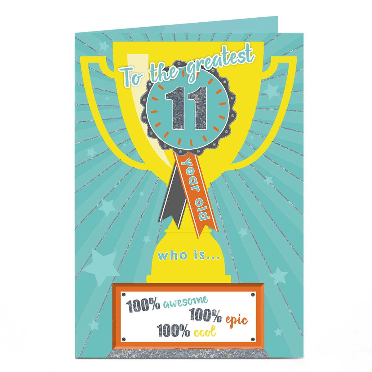 11th Birthday Card - Greatest Trophy