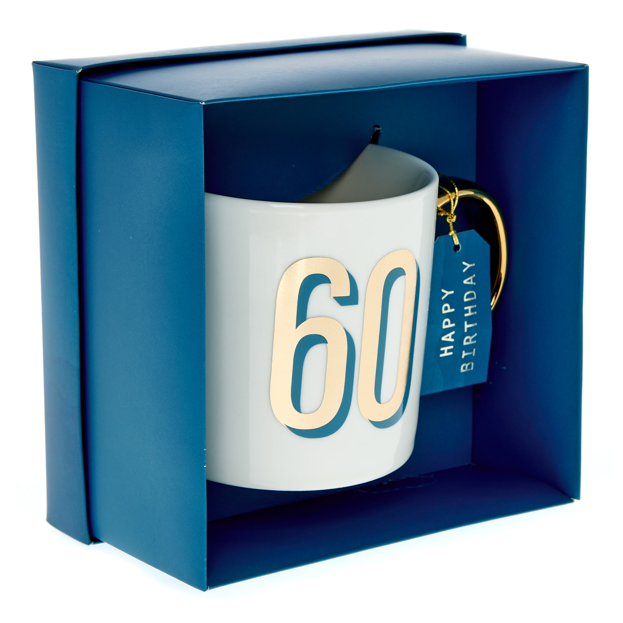 Blue & Gold 60th Birthday Mug