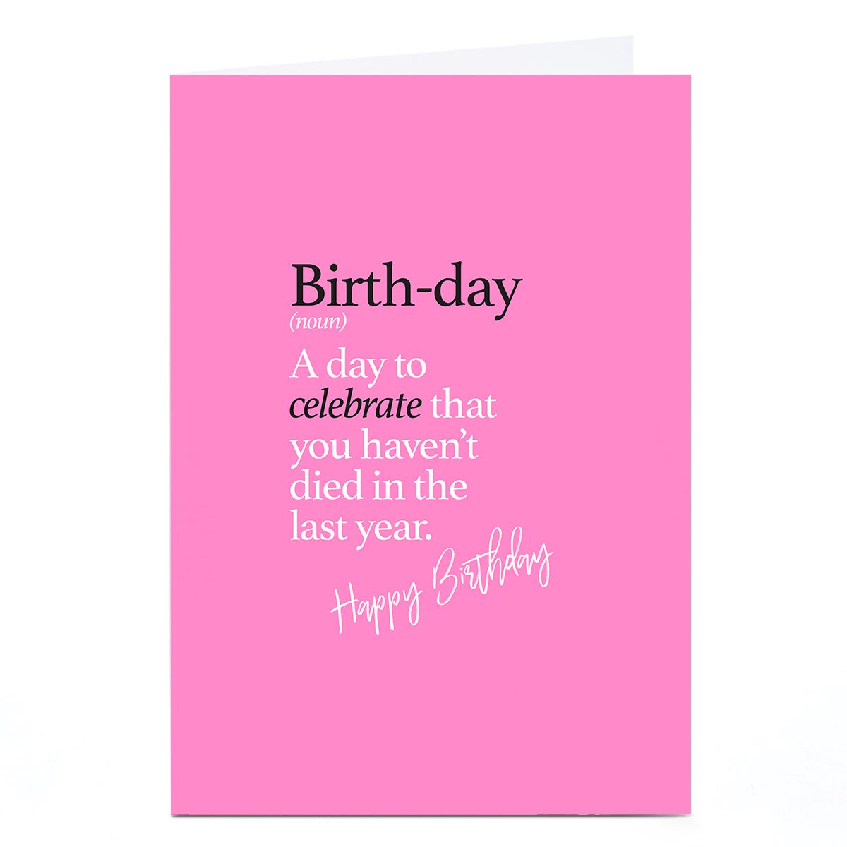 Personalised Punk Birthday Card - Birthday Definition