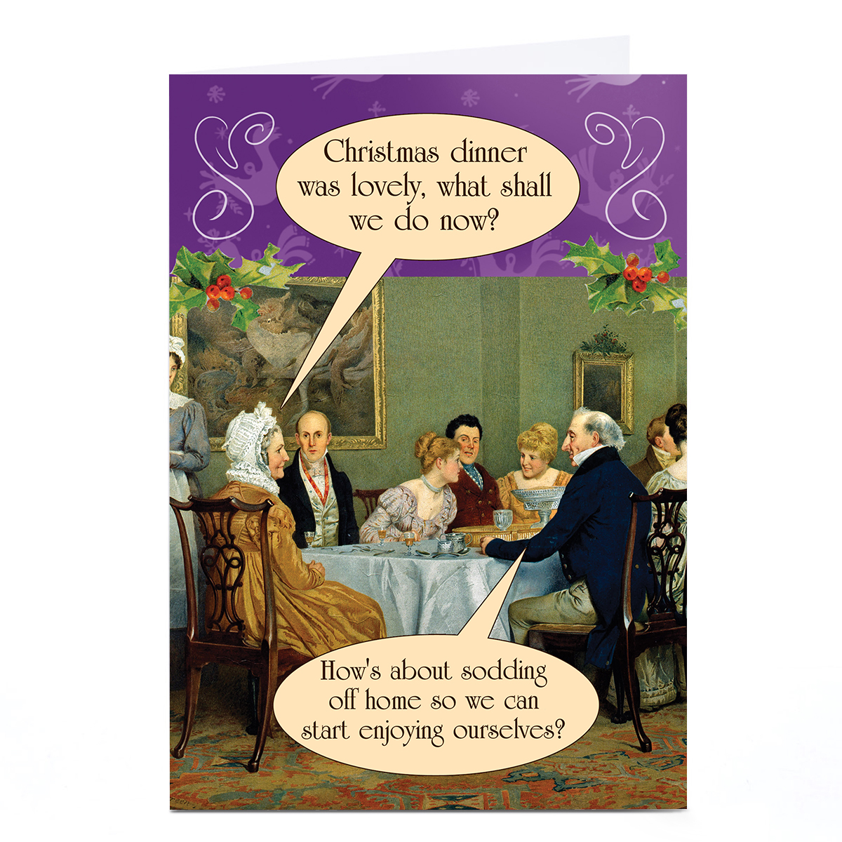 Personalised Quitting Hollywood Christmas Card - Old Couple
