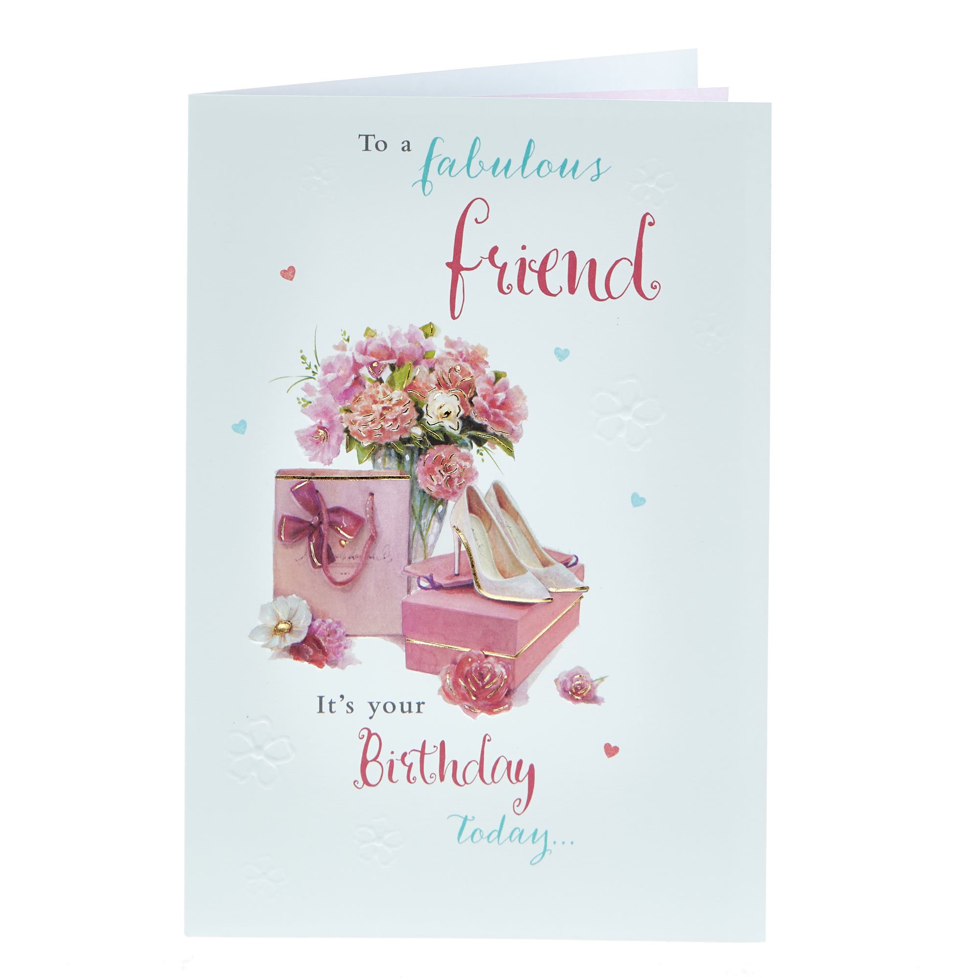 Birthday Card - Fabulous Friend Fancy Shoes