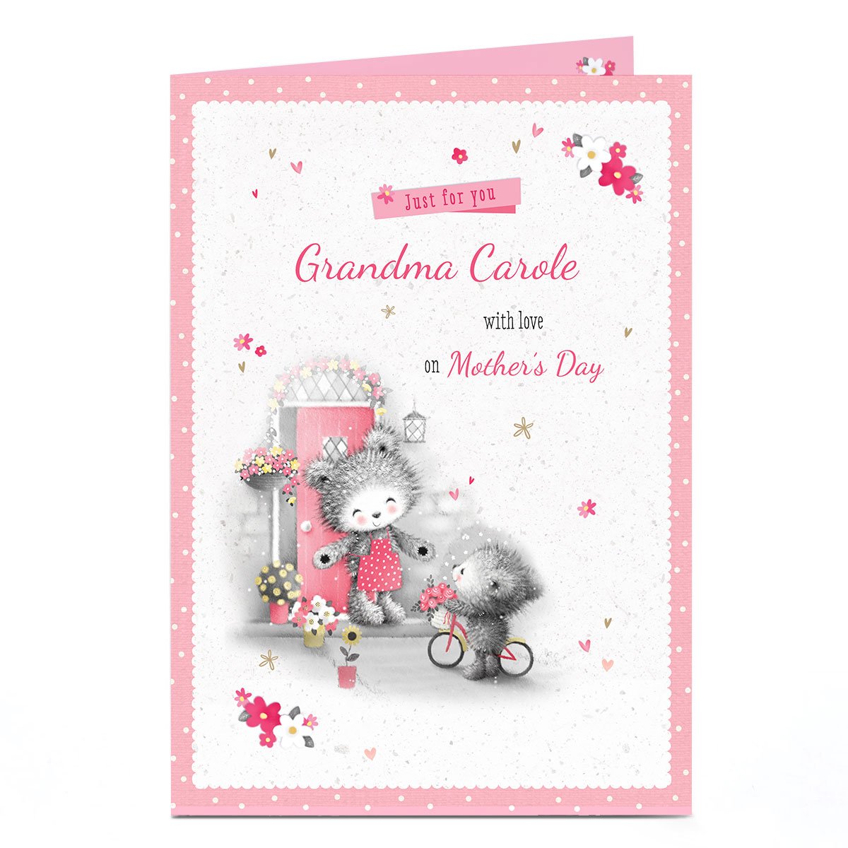Personalised Mother's Day Card -  Just For You with Love