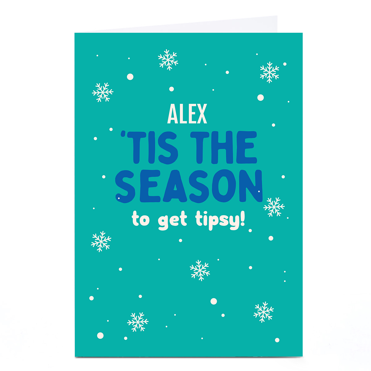 Personalised Smiley Happy People Christmas Card - Tis the Season