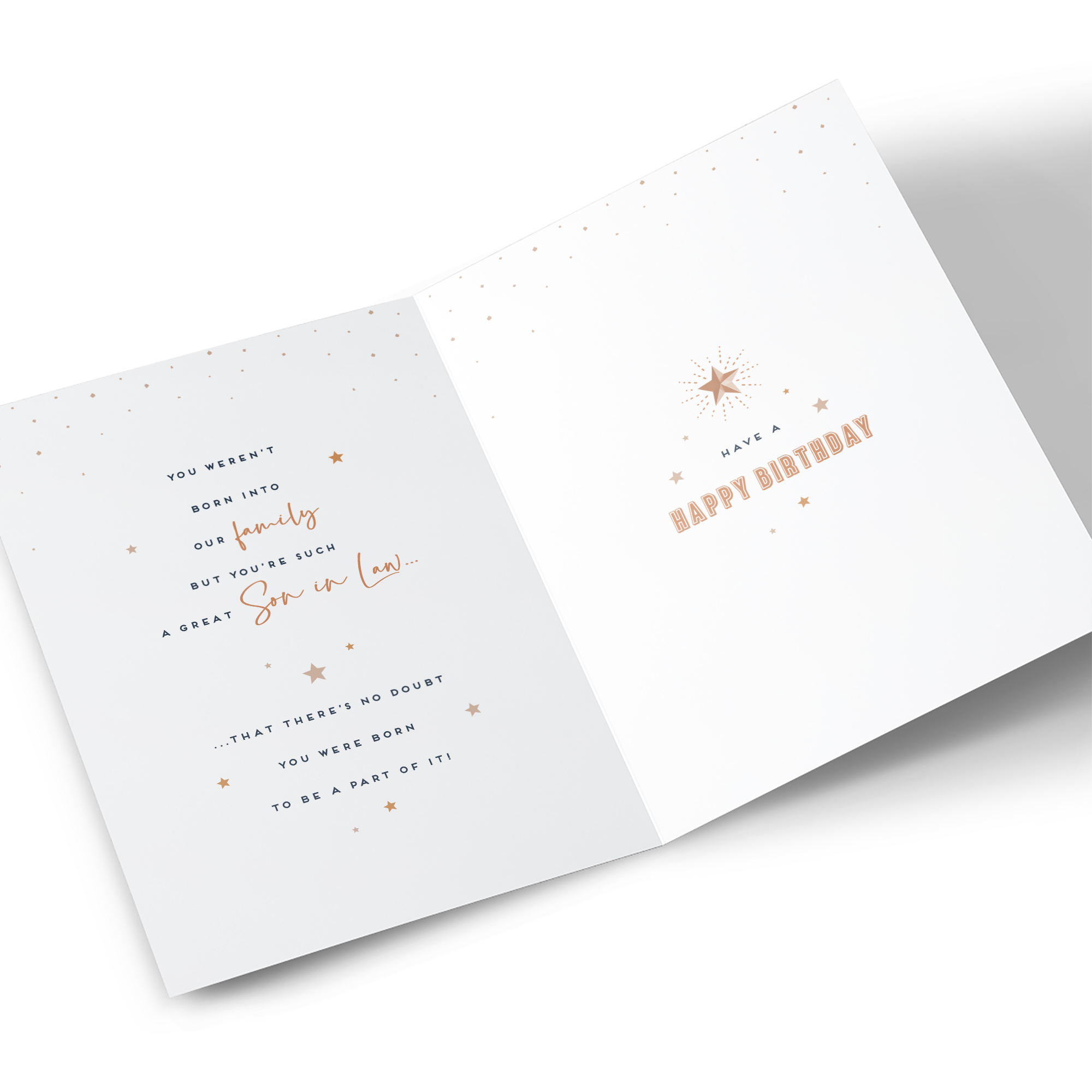 Birthday Card - Black and Bronze Special Day, Son-in-Law