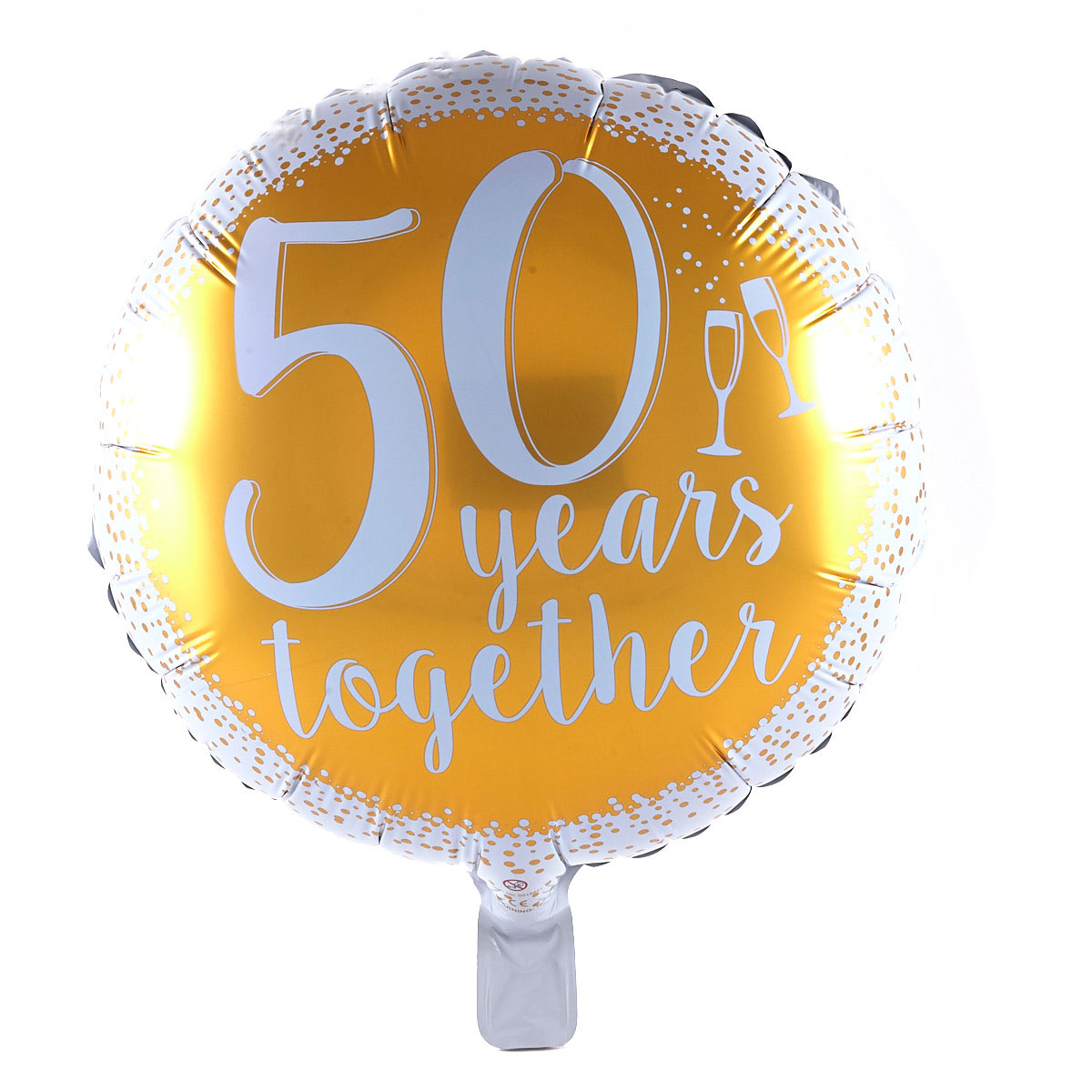 50 Years Together Gold Anniversary Foil Helium Balloon