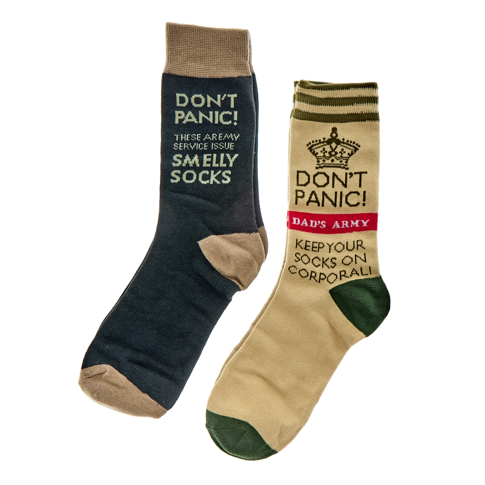 Dad's Army Don't Panic Socks Set - 2 Pairs