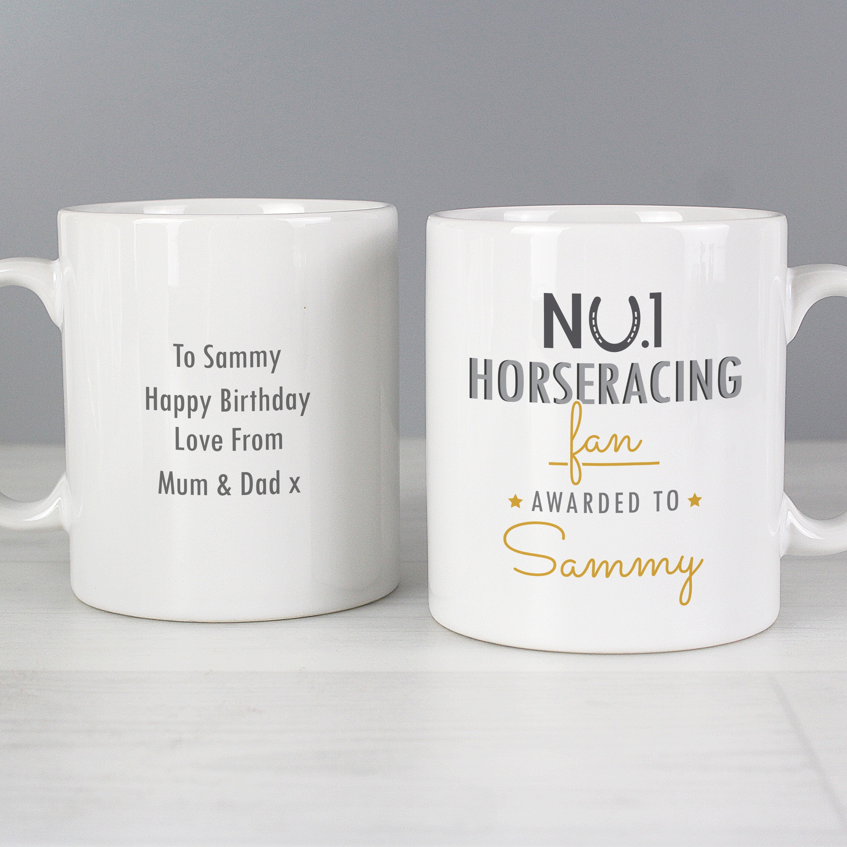 Personalised No.1 Horseracing Fan Mug