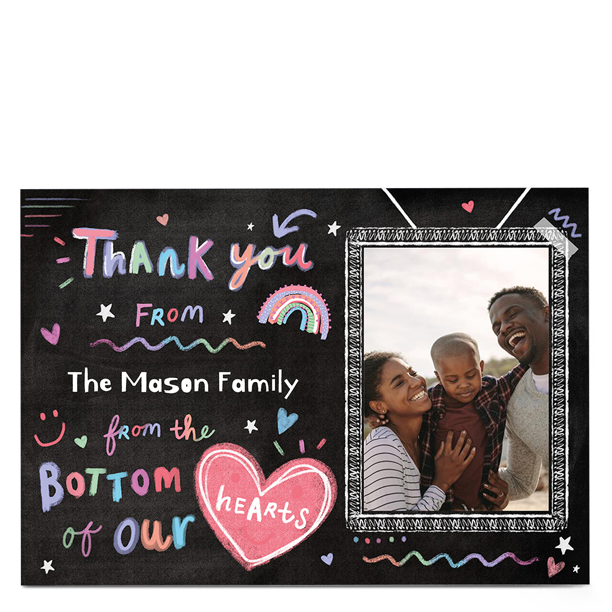 Photo Thank You Card - From The bottom of our Hearts