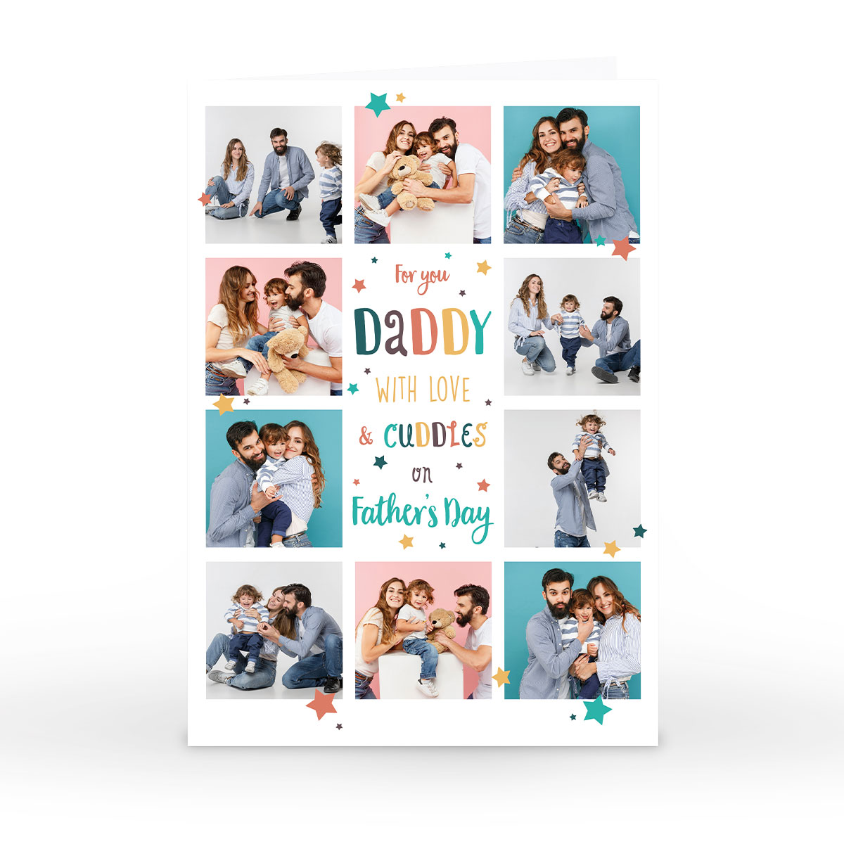 Personalised Father's Day Photo Card - With Love & Cuddles