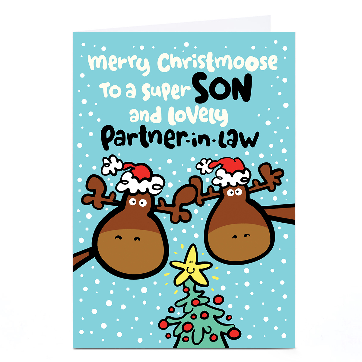 Personalised Fruitloops Christmas Card - Son & Partner in Law