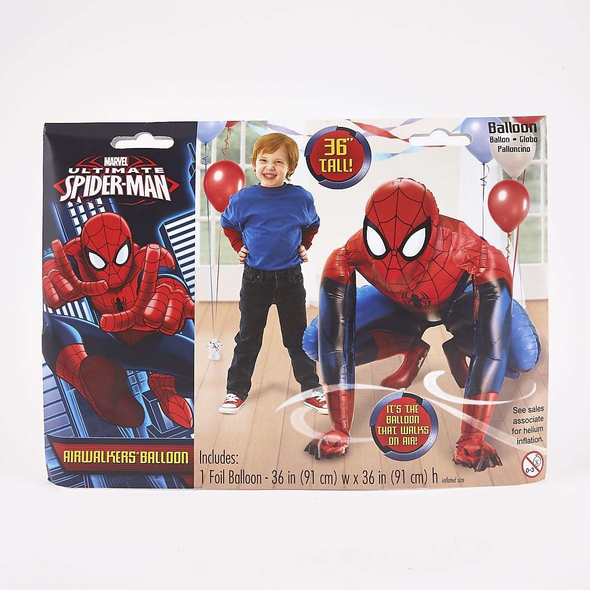 ultimate spider-man airwalkers helium balloon (deflated)