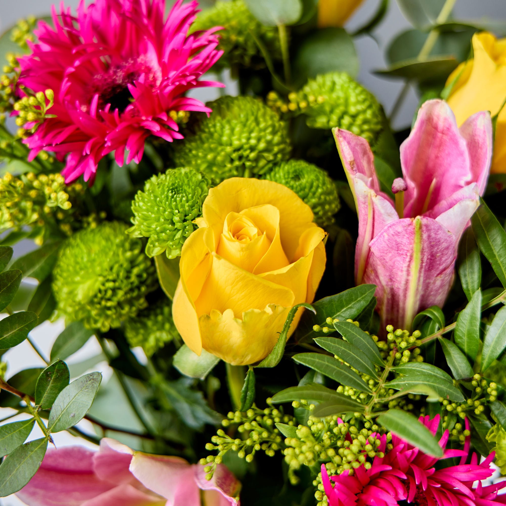 Blossoming Gifts Radiant Glow Flower Bouquet - Free Delivery!