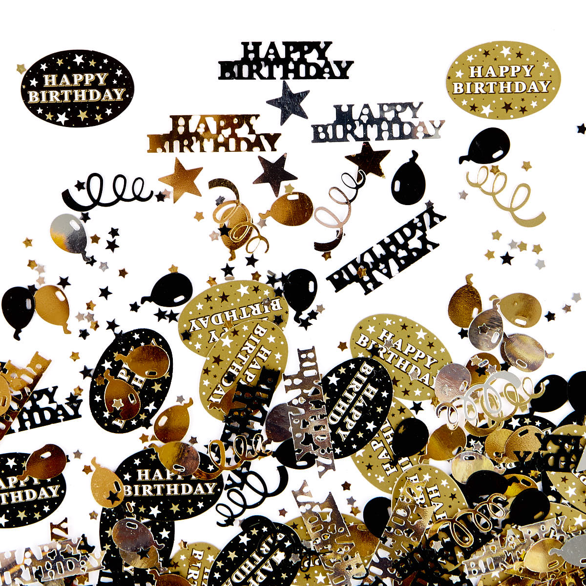 Black & Gold Birthday Foiletti