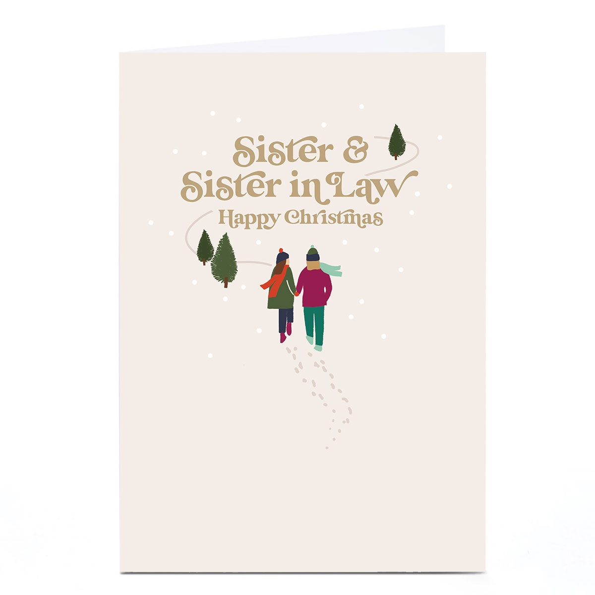 Christmas Card - Sister & Sister In Law Happy Christmas