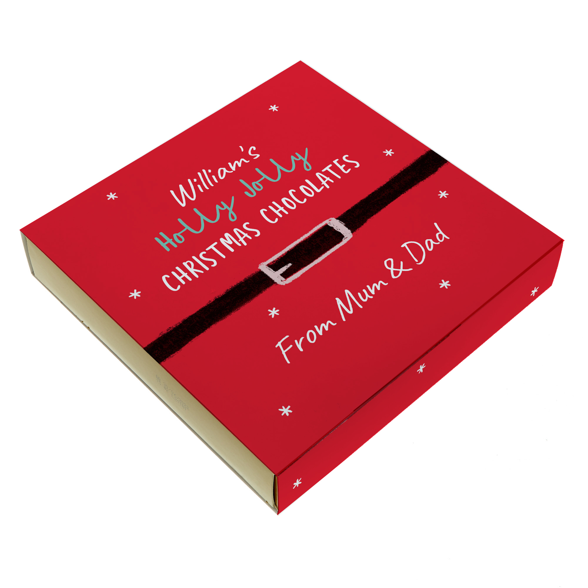 Personalised Christmas Belgian Chocolates - Holly Jolly Chocolates