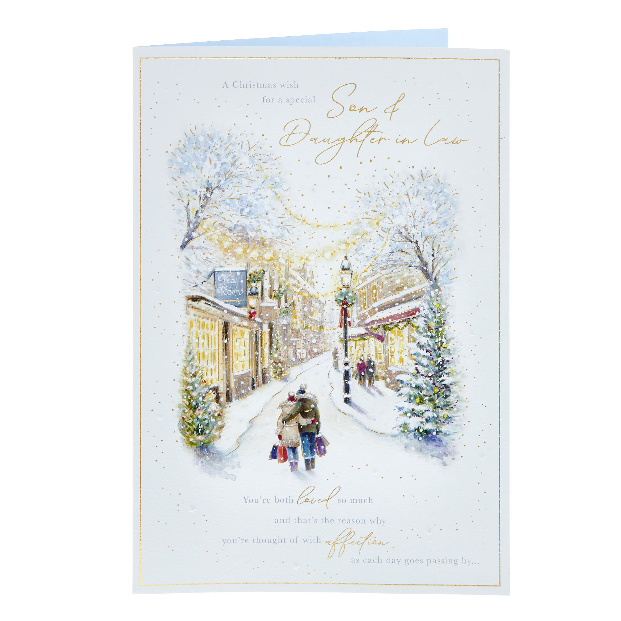 Son & Daughter In Law Winter Scene Christmas Card