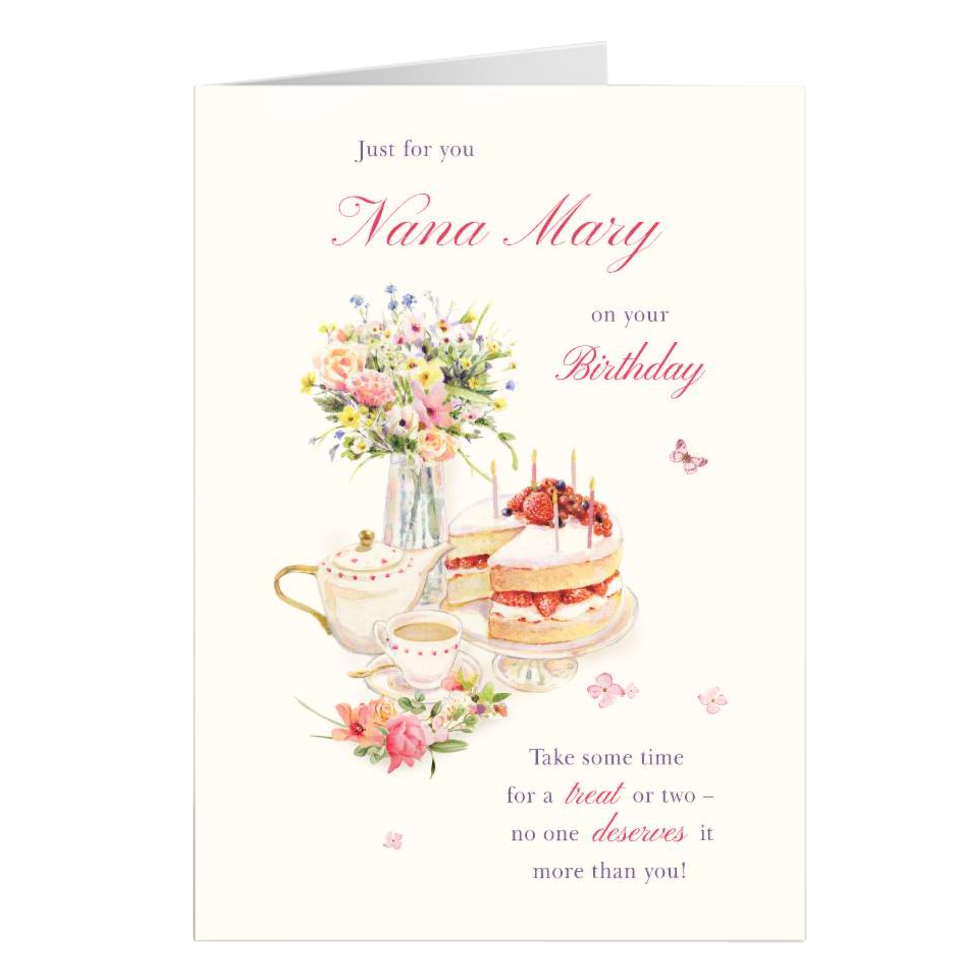 Personalised Birthday Card - A Treat Or Two, Nan