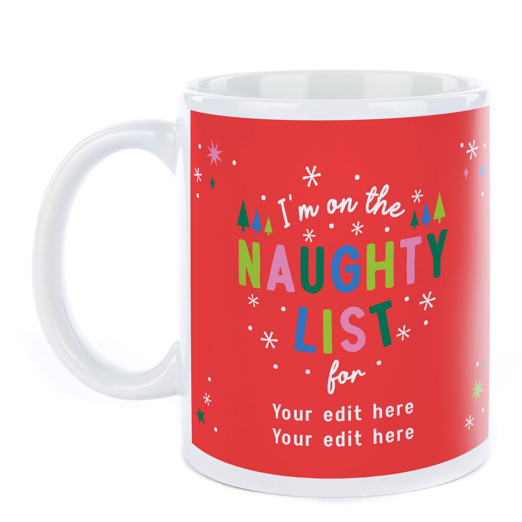Personalised Christmas Mug - Naughty List