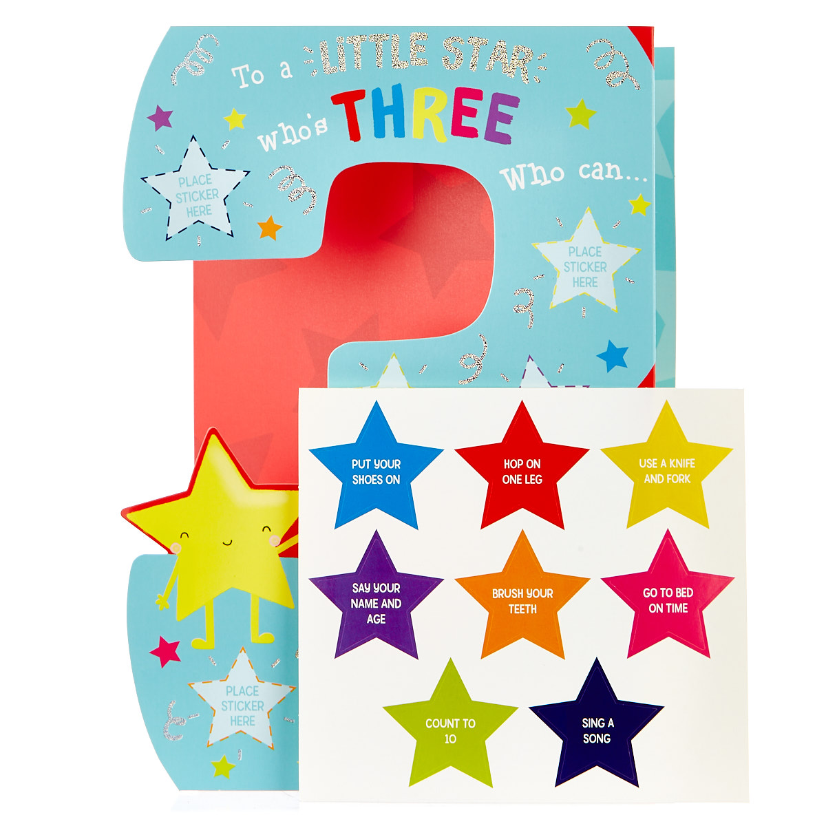 3rd Birthday Sticker Reward Card - Little Star