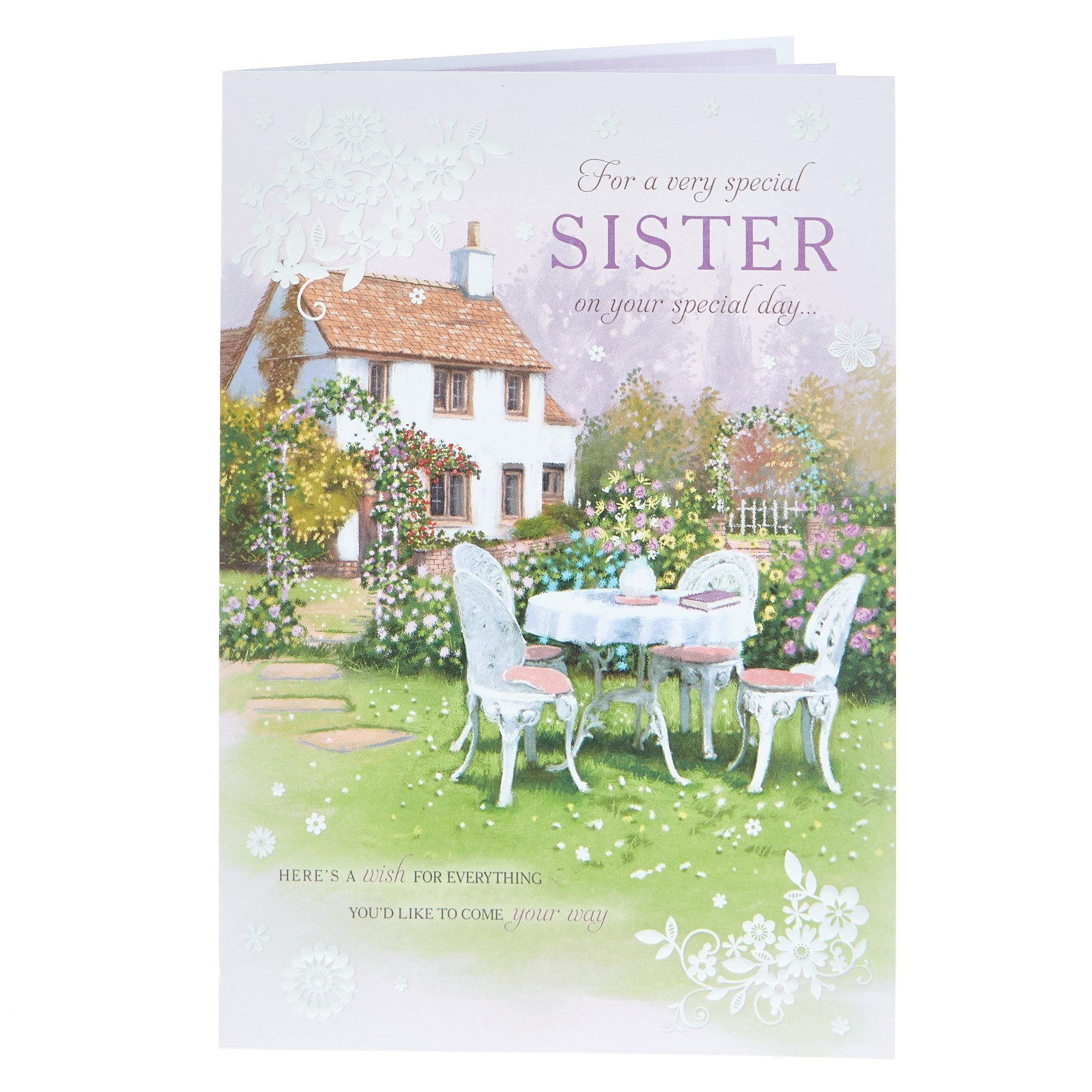 Birthday Card - Special Sister A Wish For Everything