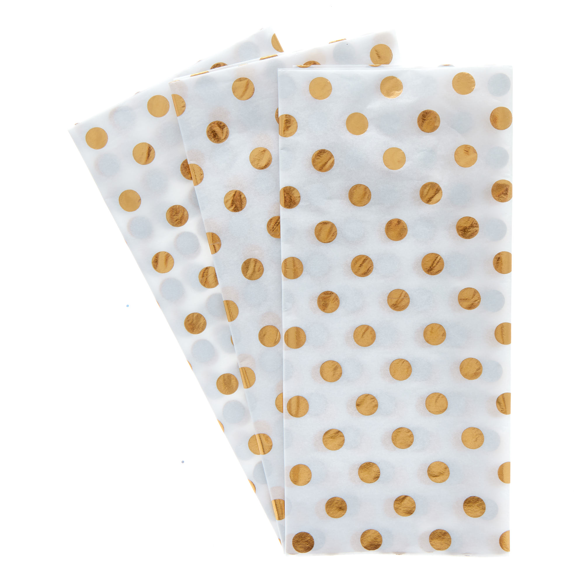 Gold Foil Spots Tissue Paper - 3 Sheets 
