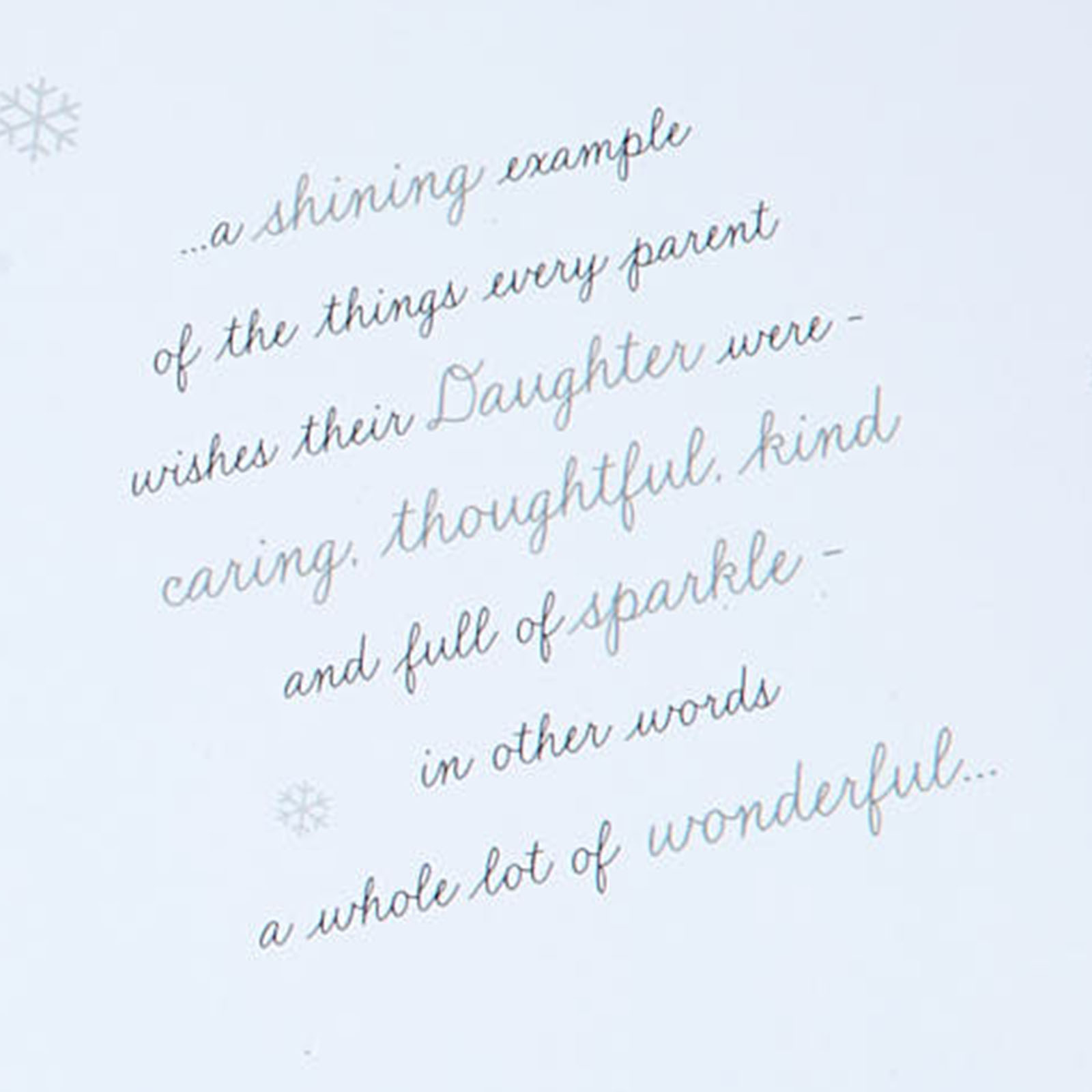 Christmas Card - Daughter Festive Verse