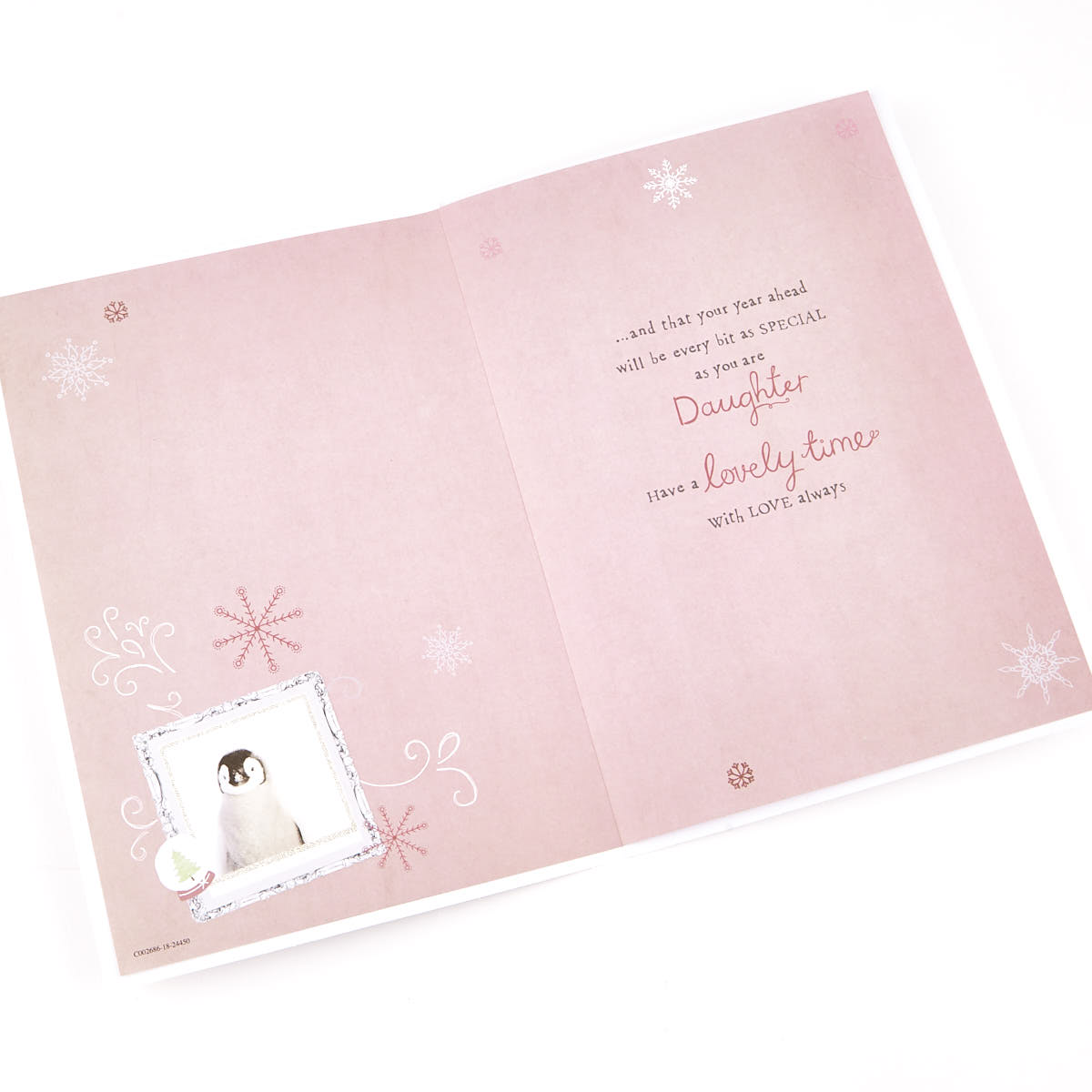 Signature Collection Christmas Card - Daughter Penguin