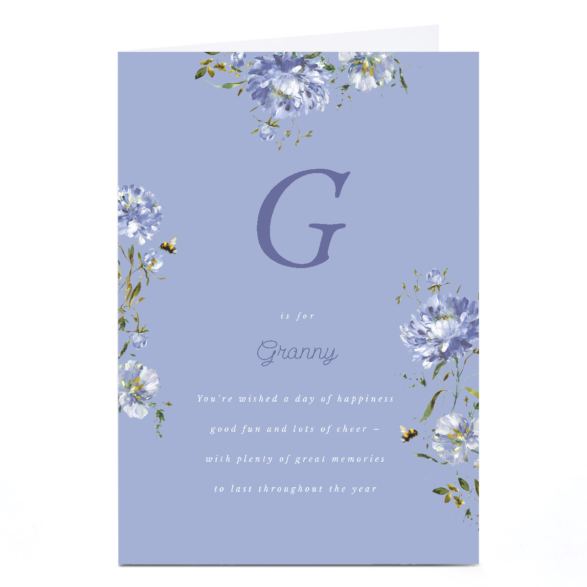 Personalised Birthday Card - G is for Granny