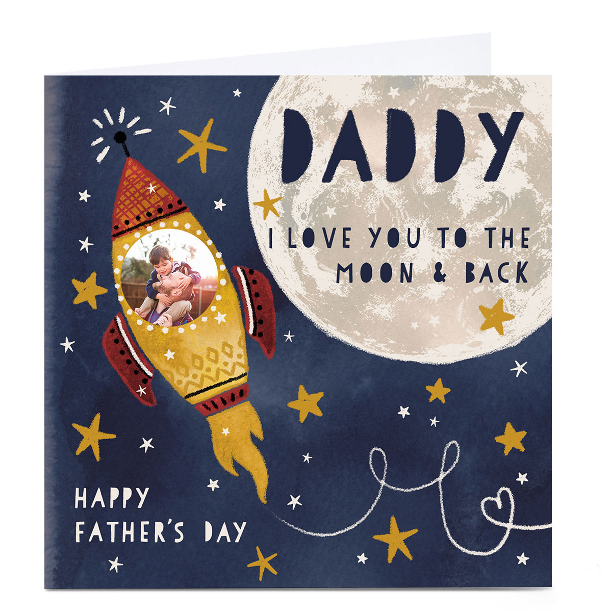 Photo Kerry Spurling Father's Day Card - Daddy Moon & Back