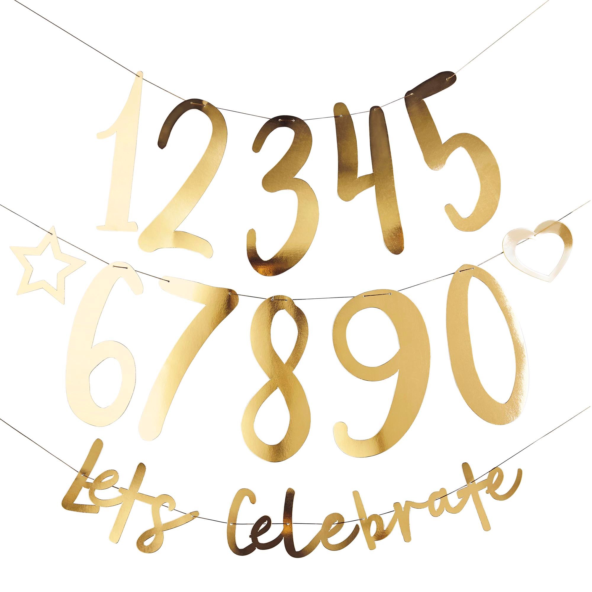Metallic Let's Celebrate Customisable Card Banner (3 Colour Options)