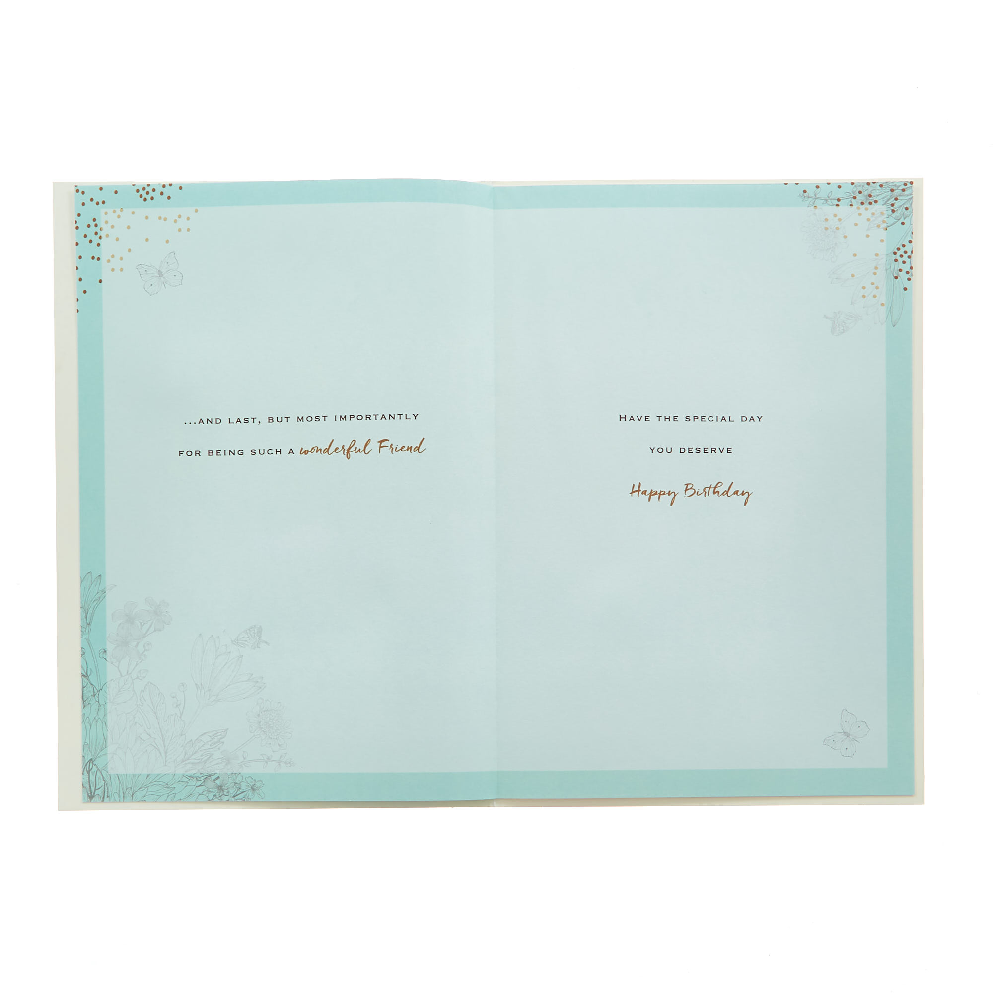 Birthday Card - To A Lovely Friend Butterflies